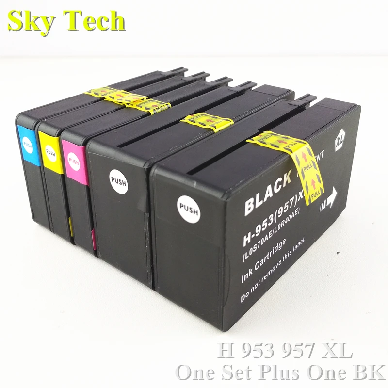 Один комплект совместимый чернильный картридж для HP 953XL 957XL 8710 8715 8718 8210 8720 8719 8725 8728