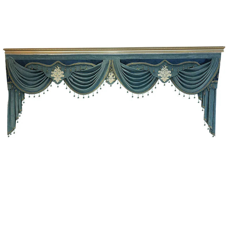 Домашние гостиничные шторы Pelmet Valance европейские Роскошные занавески для