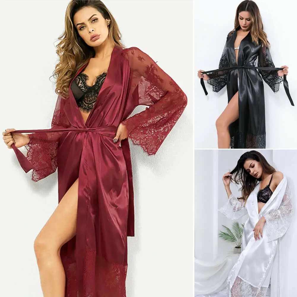 Халат женский кружевной цвет в ассортименте S M L XL XXL размера плюс | Женская одежда