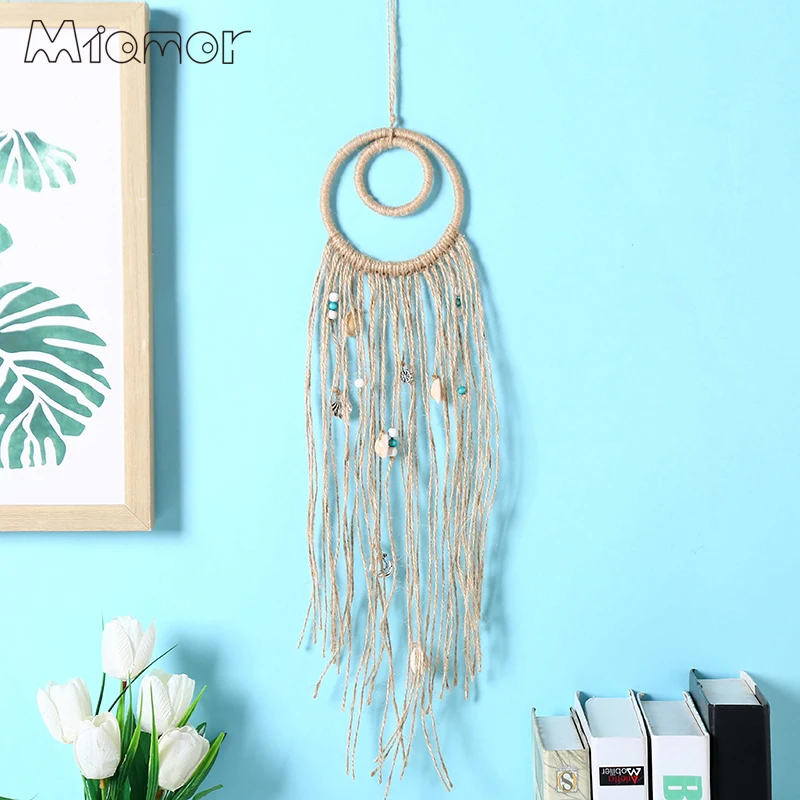 New Fashion Gift India Shell Polycyclic Dreamcatcher Wind Chimes Home Wall Hanging Pendant Dream Catcher Regalo Amor7068 | Дом и сад