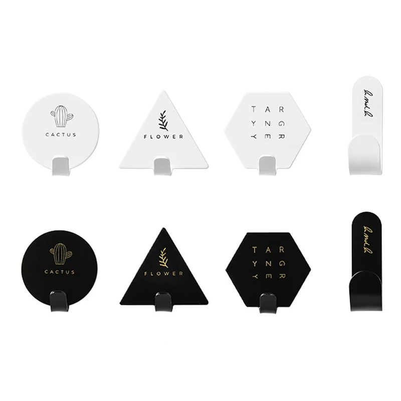 4 шт./компл. многоцелевой крючок из нержавеющей стали с геометрическим узором