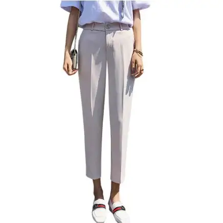 OL стильные женские узкие брюки с высокой талией и карманами коричневые рабочие