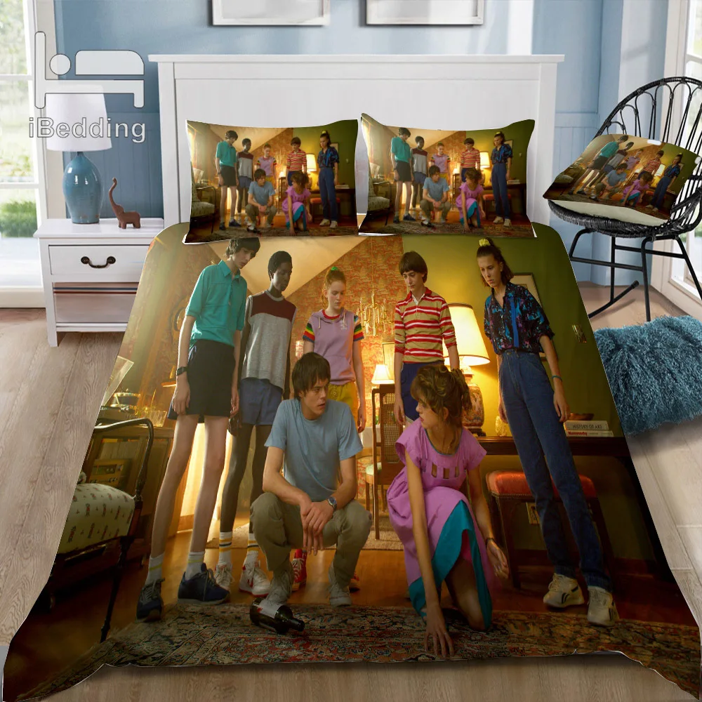 Комплект постельного белья с 3D принтом из фильма очень странные дела|Комплекты