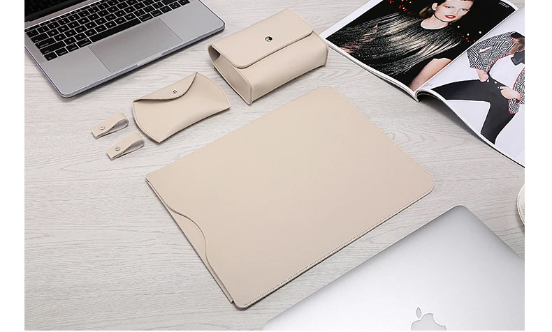 Сумка из искусственной кожи для ноутбука Macbook Air 13 Чехол 11 12 15 сенсорная панель для ноутбука Xiaomi Mi 13,3 15,6 Surface Pro 4 5 6 Чехол