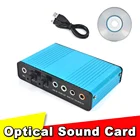 Kebidu 6-канальная звуковая внешняя карта USB 2,0, аудиокарта контроллер SPDIF CM6206 чипсет для ноутбуков, компьютеров, планшетов, ПК
