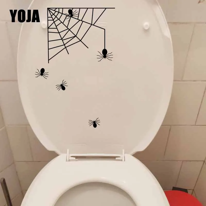 YOJA 14 9x22 4 см черный паук узор Декор для дома настенная наклейка забавный рисунок |