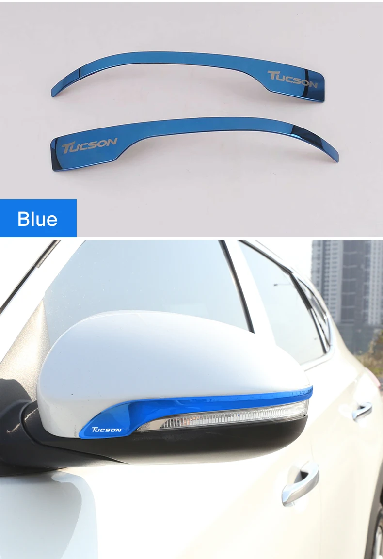 Автомобильная наклейка на зеркало заднего вида для hyundai Tucson- нержавеющая сталь зеркало заднего вида Боковое покрытие в полоску аксессуары