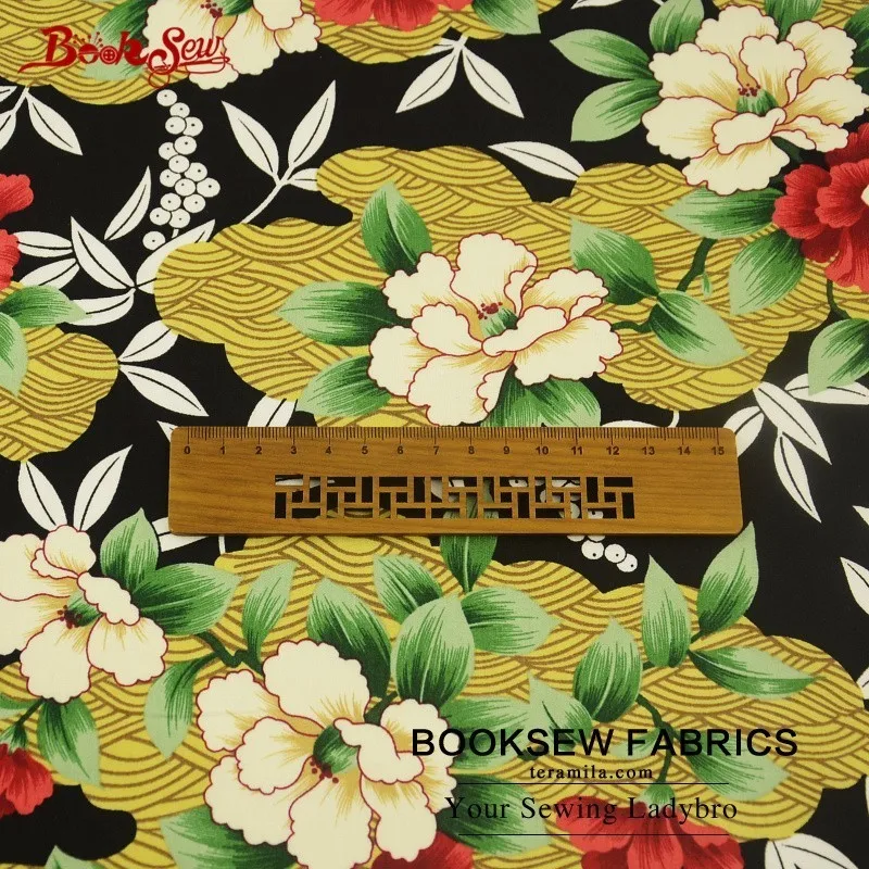 Тканевый поплин Booksew 100% хлопок четверть метра цветочный дизайн домашний текстиль