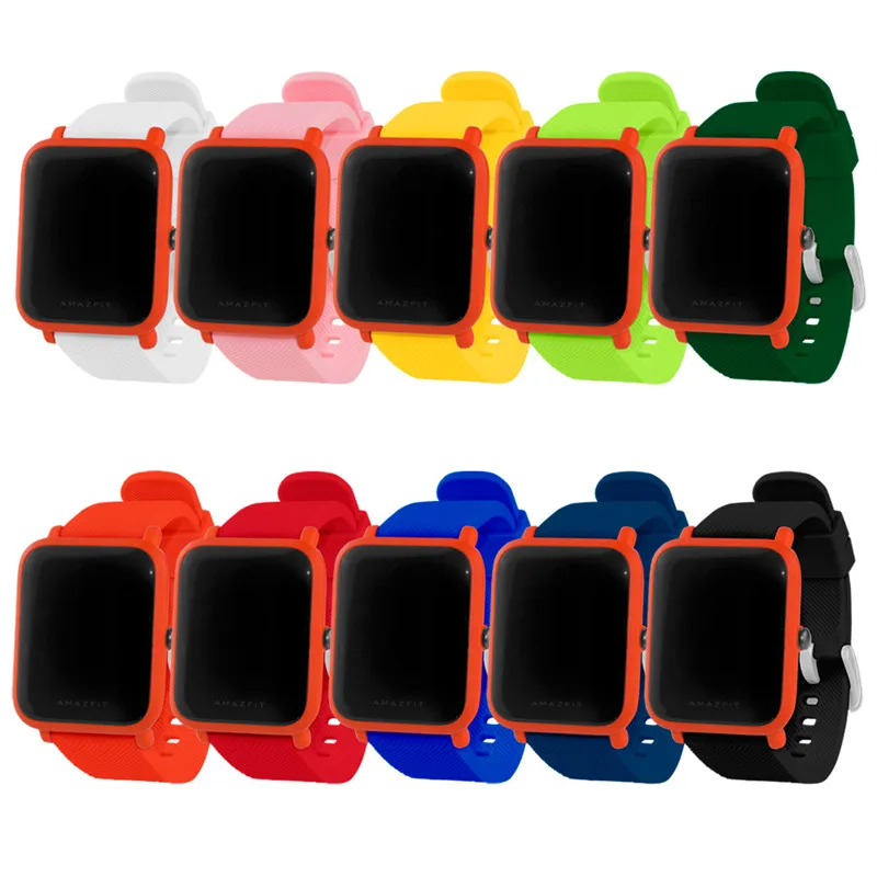 Мягкий силиконовый ремешок для часов Xiaomi Huami Amazfit Bip сменный цветной браслет