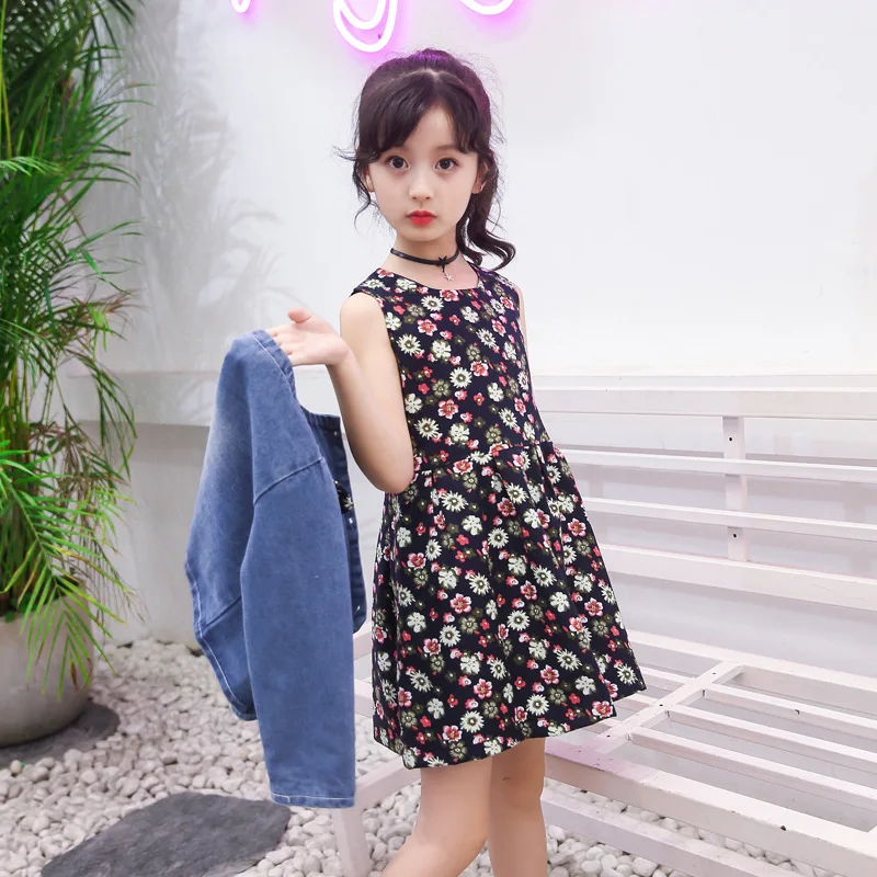 Новая одежда для девочек весна-осень 2019 новый костюм Детские комплекты Модная