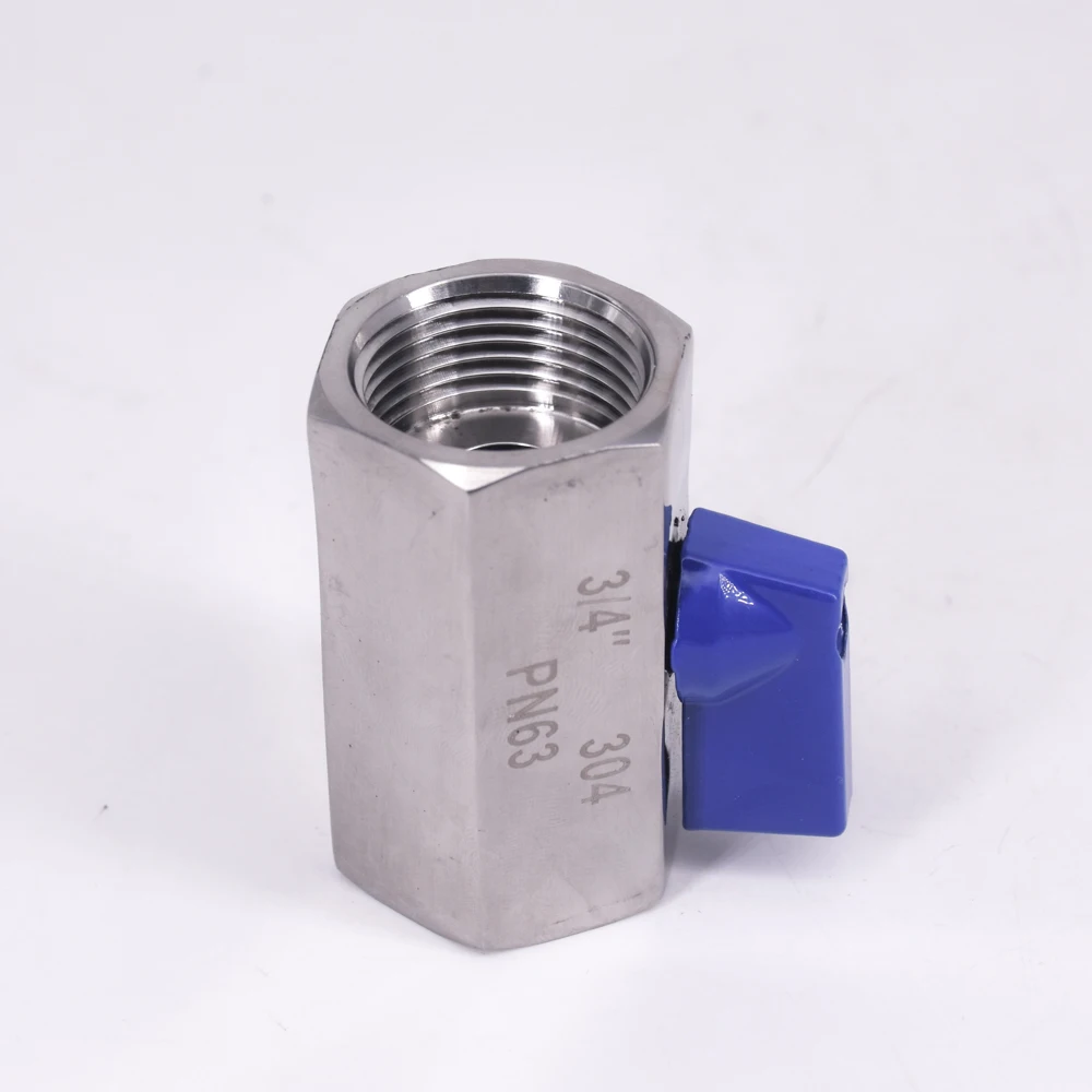 3/4&quot BSP Mini Sanitary Ball Valve Homebrew Beer SUS 304 Stainless Steel With Blue Hanlde | Обустройство дома