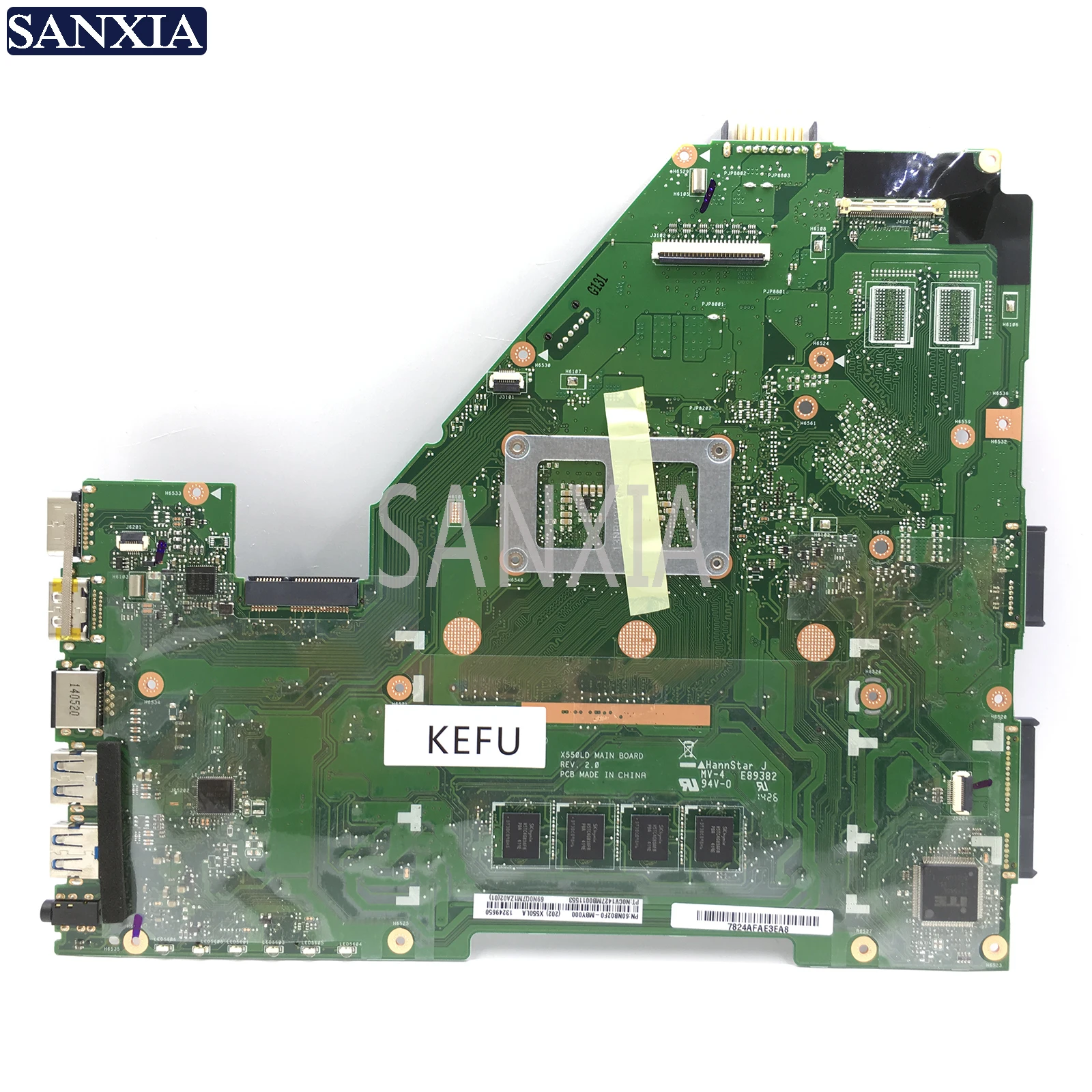 KEFU X550LD материнская плата для ноутбука ASUS X550LA X550LC X550LN оригинальная материнская плата 4G-RAM I7-4500U LVDS/EDP