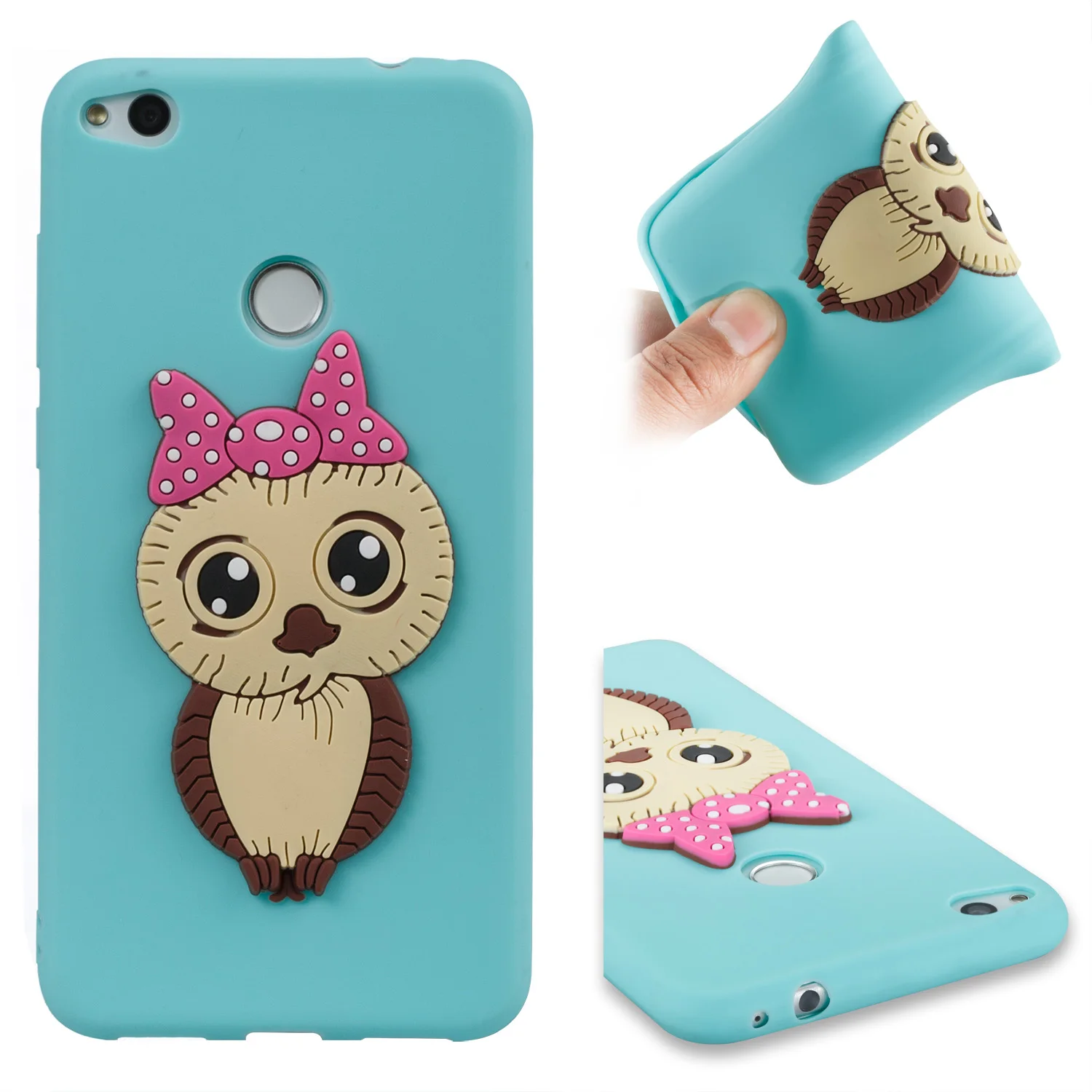 Cute Cartoon Female Owl Pattern For coque Huawei mate 10 P8 P10 P9 Lite Mini pro Y5 Y6 2017 Y7 Prime honor 6A 7X case back cover |