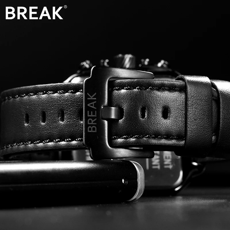 Часы Break мужские с хронографом Брендовые спортивные водонепроницаемые в стиле