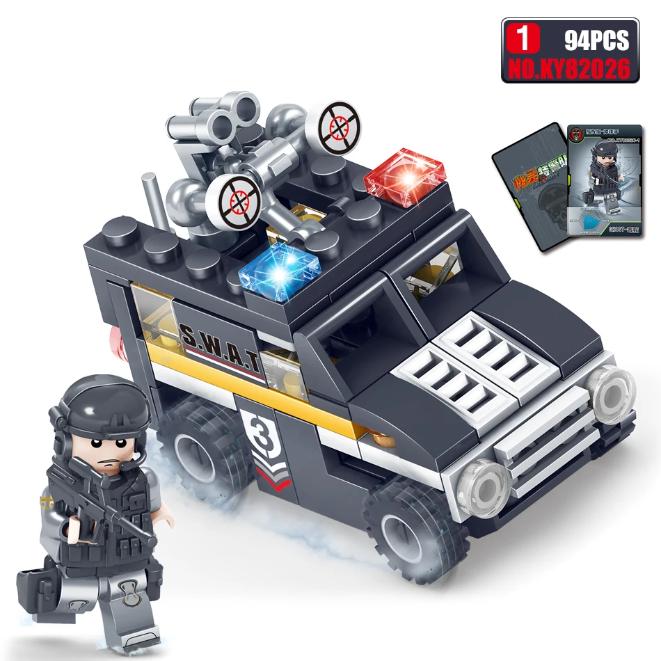 363 шт. полицейская станция SWAT военная серия 3D модель строительные блоки DIY