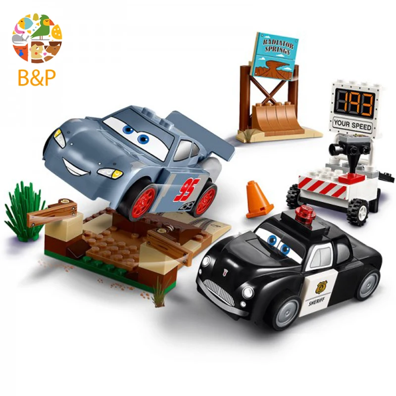 10742 99 шт. Pixar Cars 3 Lightning Juniors Smokey's Garage Building Block Brick Toys для детей подарок совместимый