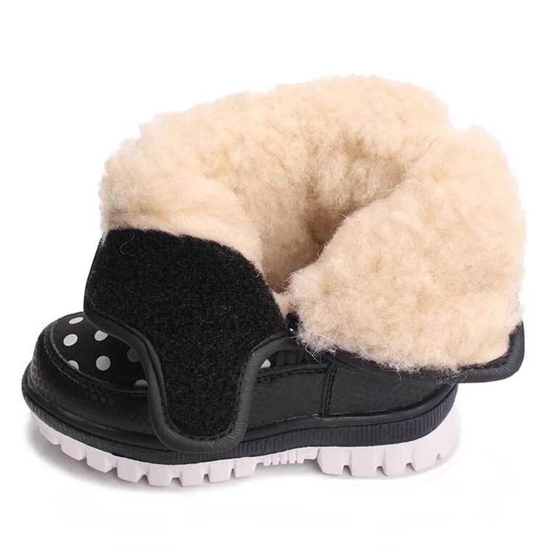 MHYONS/2018 детские сапоги для девочек зимние толстые теплые обувь детей из