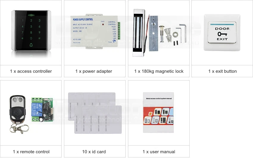 DIYSECUR 125 кГц RFID считыватель Пароль Клавиатура+ Магнитный замок+ пульт дистанционного управления дверь контроль доступа Система безопасности комплект 8000 пользователей