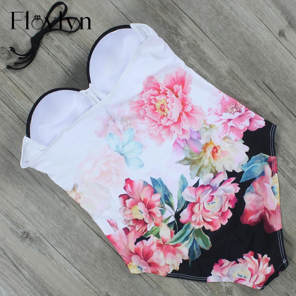 Floylyn купальник с цветочным принтом пуш ап нижнее белье купальник|swimsuit swimsuit|swimsuit