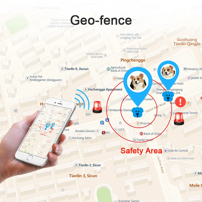 Мини gps трекер для питомцев собаки кошки TK909 GPS локатор 400 часов в режиме ожидания