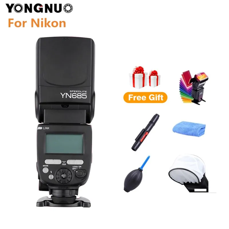 Беспроводная вспышка YONGNUO YN685N YN685 GN60 2 4G HSS Speedlite TTL для Nikon D700 D600 D3100 D300s D300 D200 DSLR