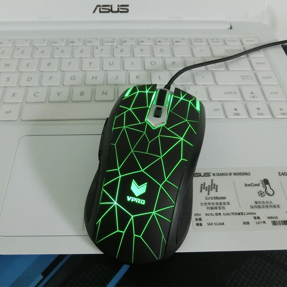 Rapoo V13 игры мыши 6 кнопок USB проводной светодио дный Подсветка оптическая Мышь для