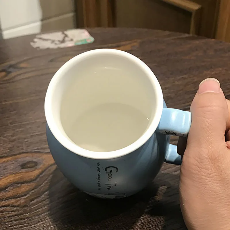 Керамические кружки с изображением милого кота крышкой и ложкой уникальная