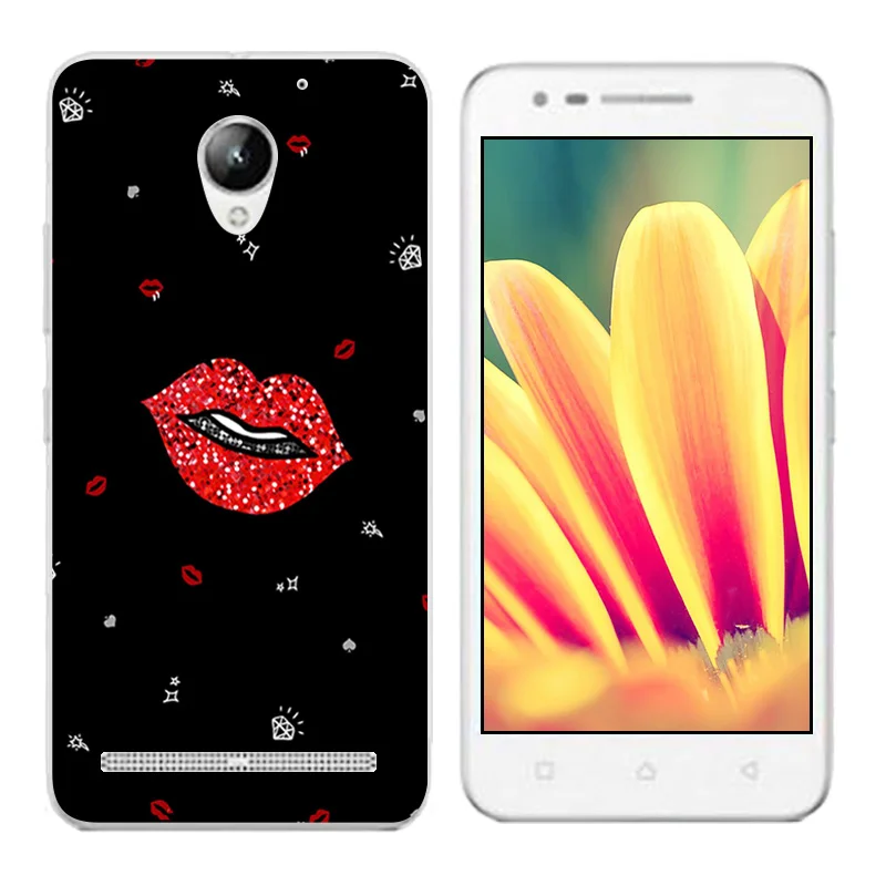 Чехол для Lenovo Vibe C2 K10A40 с золотым принтом чехол из ТПУ Для телефона силиконовый