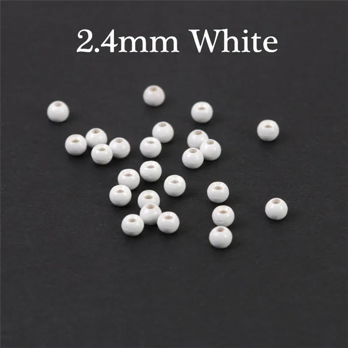 2.4mm White Maximumcatch25 штук 2,0-4,6 мм вольфрамовый материал для завязывания МУШЕК БУСИНЫ для завязывания мушек окрашенные шарики для Нимфы - Цвет: 2.4mm White
