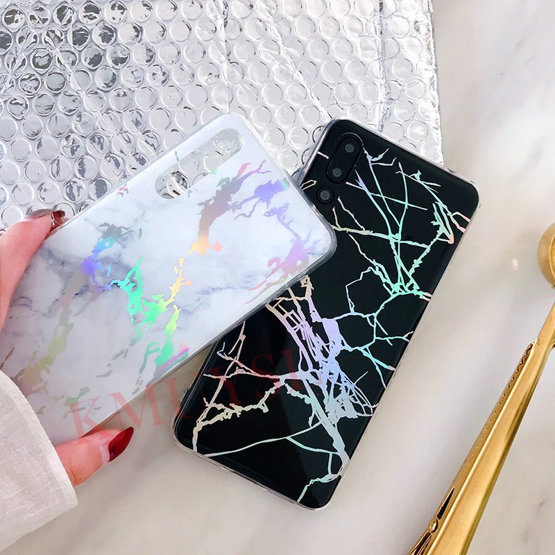 Лазерный мраморный чехол для Huawei Mate 20 Lite P20 Pro P Smart Plus TPU чехол для Huawei Nova 3 3i 2S Honor 10 7A 7C Y6 Y5 чехол