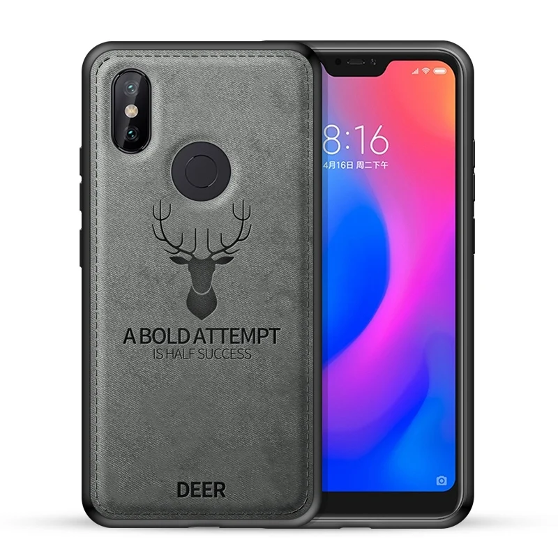 Роскошный мягкий чехол из ТПУ с текстурой ткани для Xiaomi Redmi Note 7 5 6 Pro силиконовый
