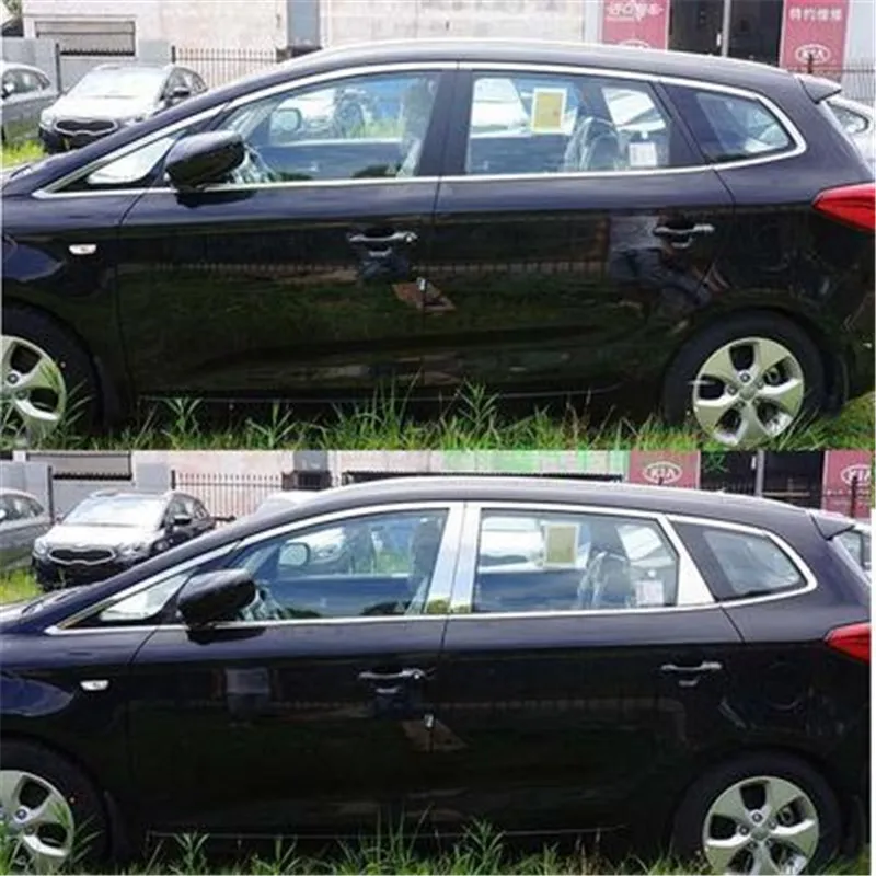 

high quality Stainless Steel car Door Window Trims window trim cover trim for KIA Carens 2013-2018 Car styling