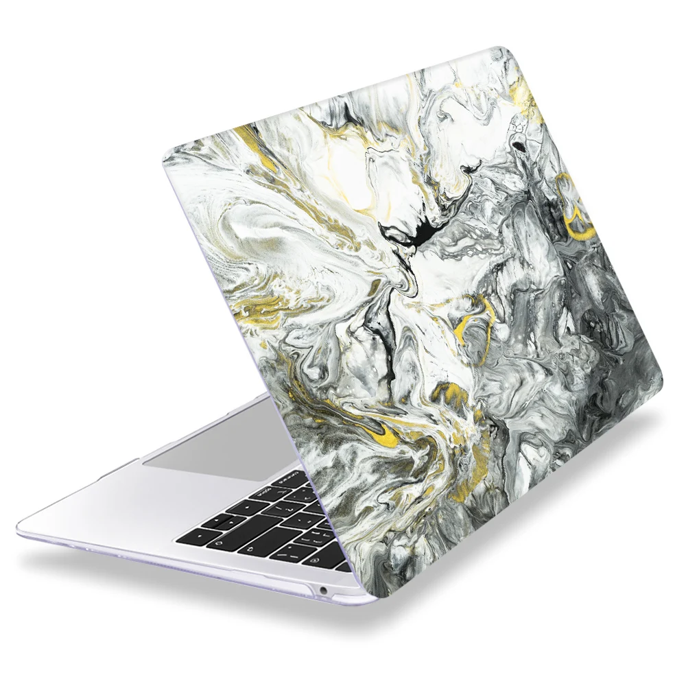 Чехол для ноутбука Apple MacBook Air 11 13 Pro retina 12 13 15 для Mac book Pro 13,3 15,4 Touch bar мраморный пластиковый жесткий чехол