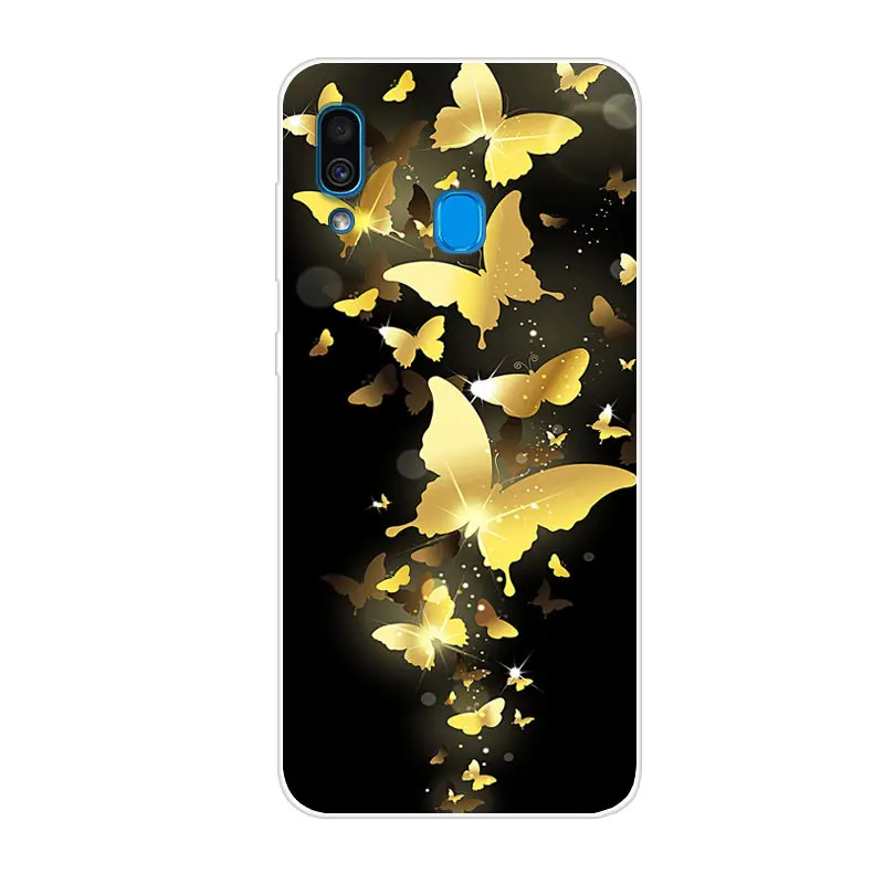 Мультяшный чехол для Samsung A20 мягкий силиконовый накладка на заднюю панель