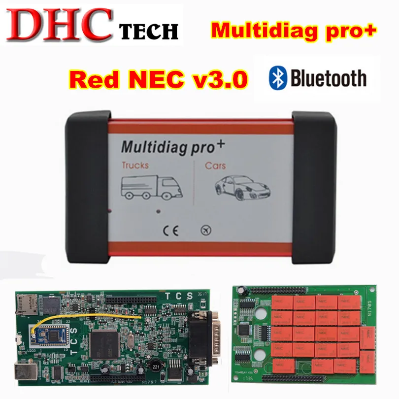 Новейшее программное обеспечение Multidiag Pro Red NEC 2016 00 с Bluetooth v3.0 PCB OBD2 сканер