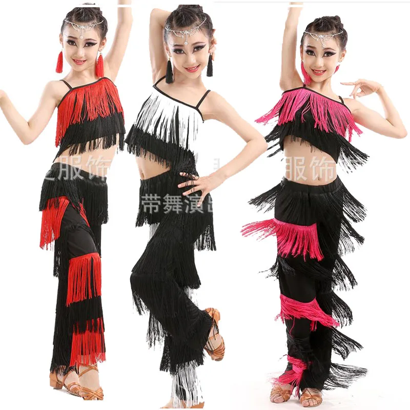 Детские платья с кисточками для взрослых костюмы топы + штаны наряды девочек