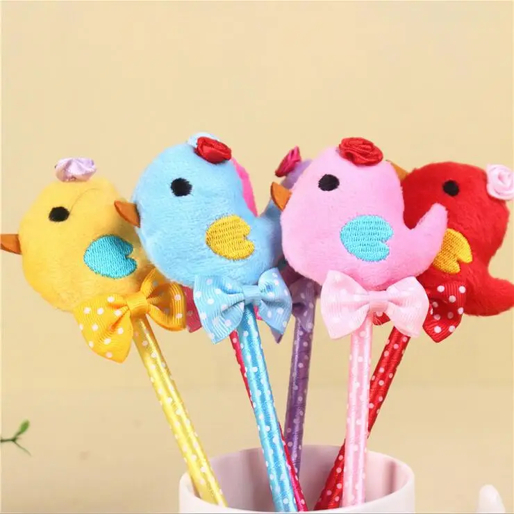 1 шт./лот Kawaii 3D шариковая ручка с пером и курицей мультяшный подарок модная для
