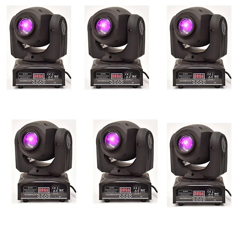 6 шт./Лот Мини 30 Вт RGBW LED Gobos движущийся головной сценический свет DMX