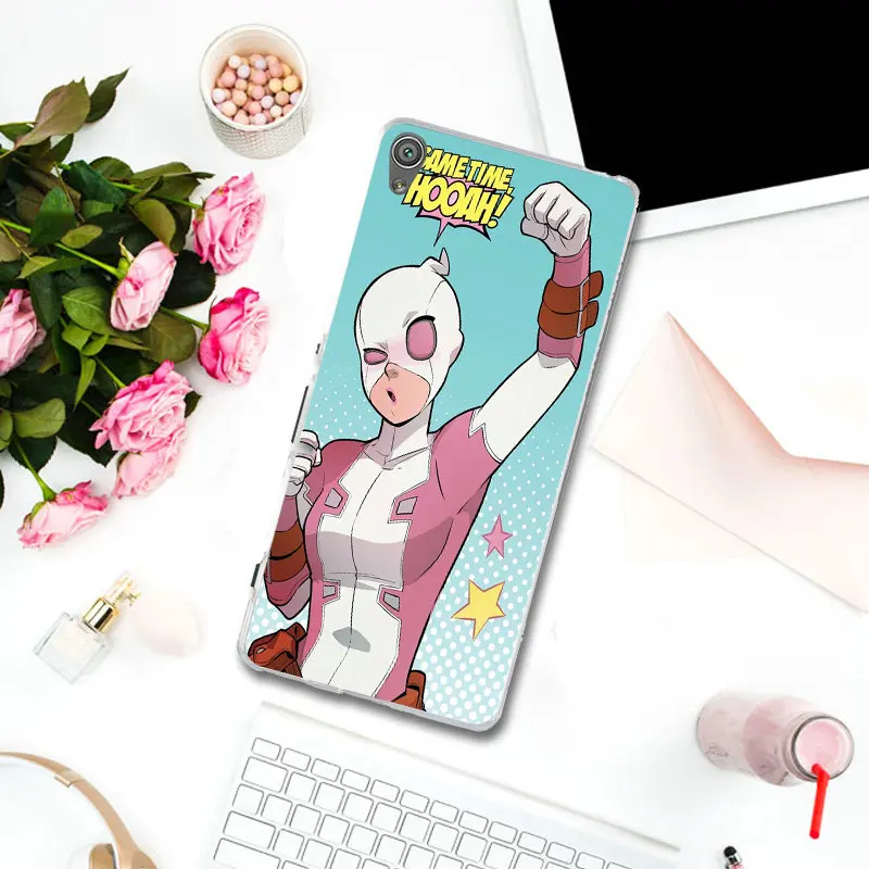 Невероятно розовый мягкий чехол для мобильного телефона Gwenpool Sony Xperia Z Z1 Z2 Z3 Z4 Z5