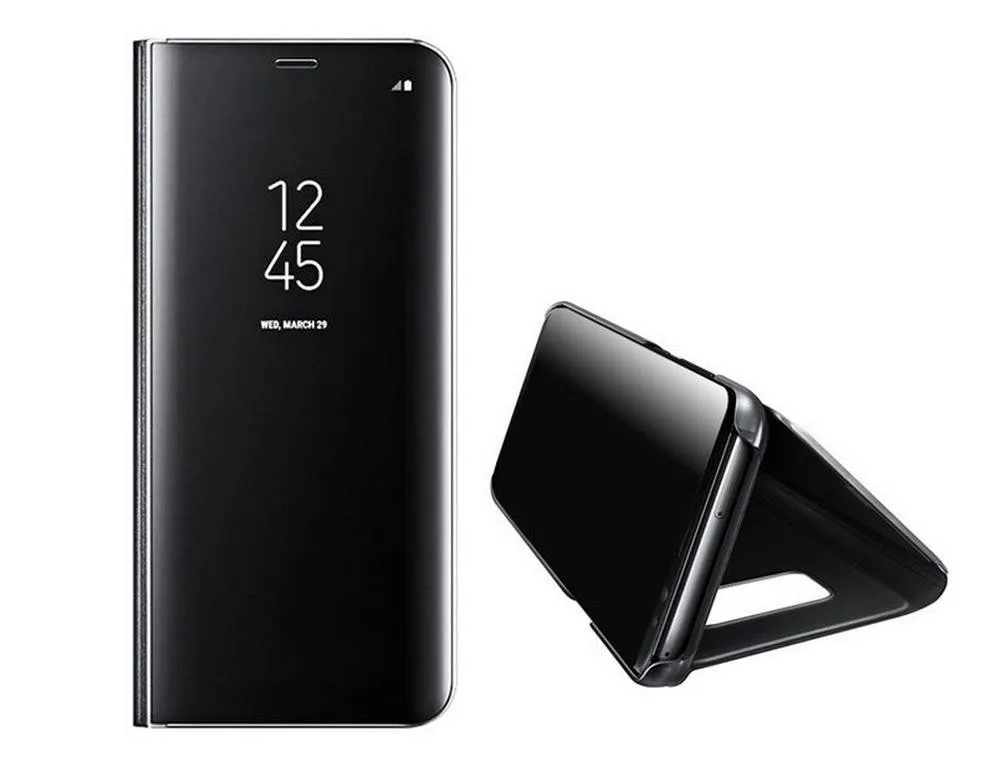 A320 A520 A720 откидные Чехлы кожаный чехол для Samsung 2017 A3 A5 A7 Smart View Mirror Capa глянцевый