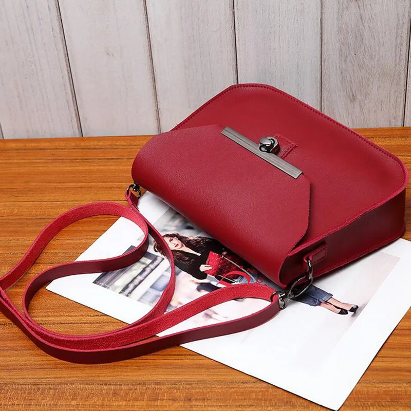 Маленькая женская сумка-мессенджер простая дизайнерская сумка через плечо из