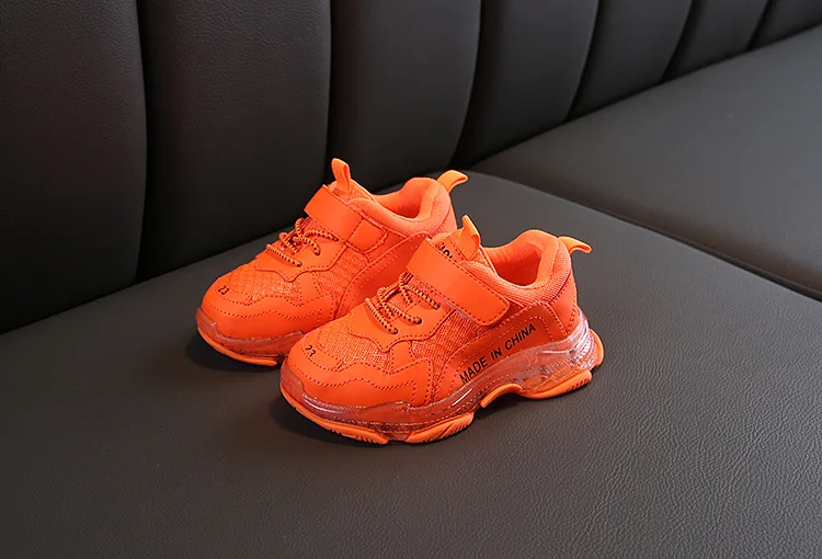 Children's shoes autumn new arrive classic style crystal bottom candy color mesh breathable sports shoes