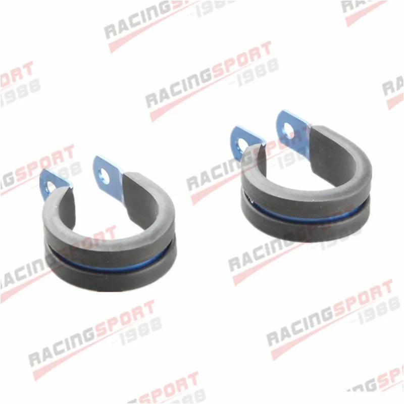 

2PCS Aluminum Rubber Cushioned Clamp ID 28.6mm AN16 Vacuum Hose Blue