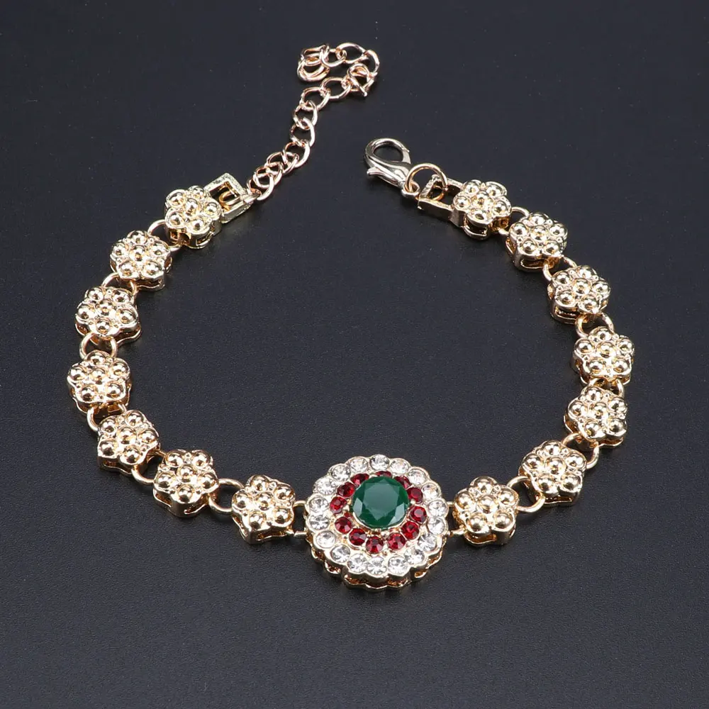 Изысканный комплект ювелирных изделий в Дубае роскошный золотой цвет