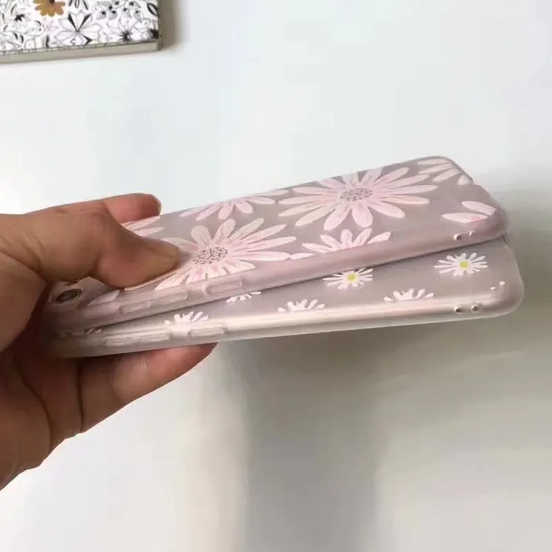 Защита от солнца цветок мягкий чехол для OPPO R9 R9S плюс свежие хризантемы узор R11
