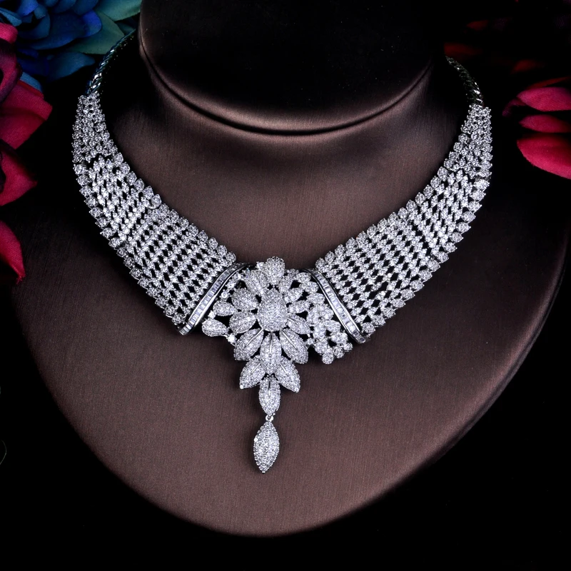 Комплект ювелирных изделий hibrid для женщин набор в форме большого цветка из