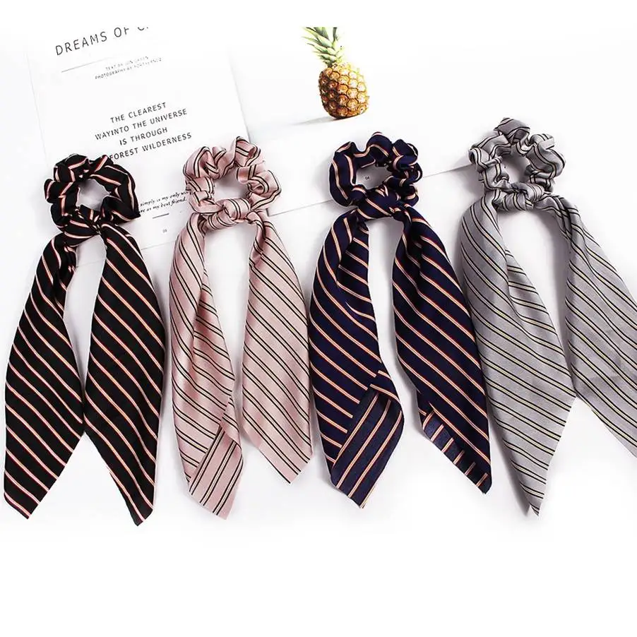 

HOT Floral Print Women Hair Scarf Elastic Hair Bands Bohemian Hairband Bow Hair Rubber Ropes Scrunchie Girls Hair Ties