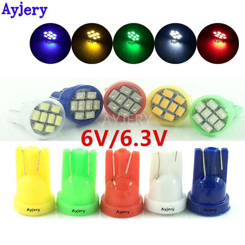 AYJERY 6 в 3 в! 50X T10 Led 194 168 W5w 1206 8 SMD 3020 автомобильный клиновый свет ing DC 6V Габаритные
