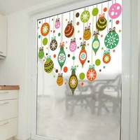 christmas wall stickers colorful transparent glass film window sticker nursery decoration decal kids vinyl art mural home decor