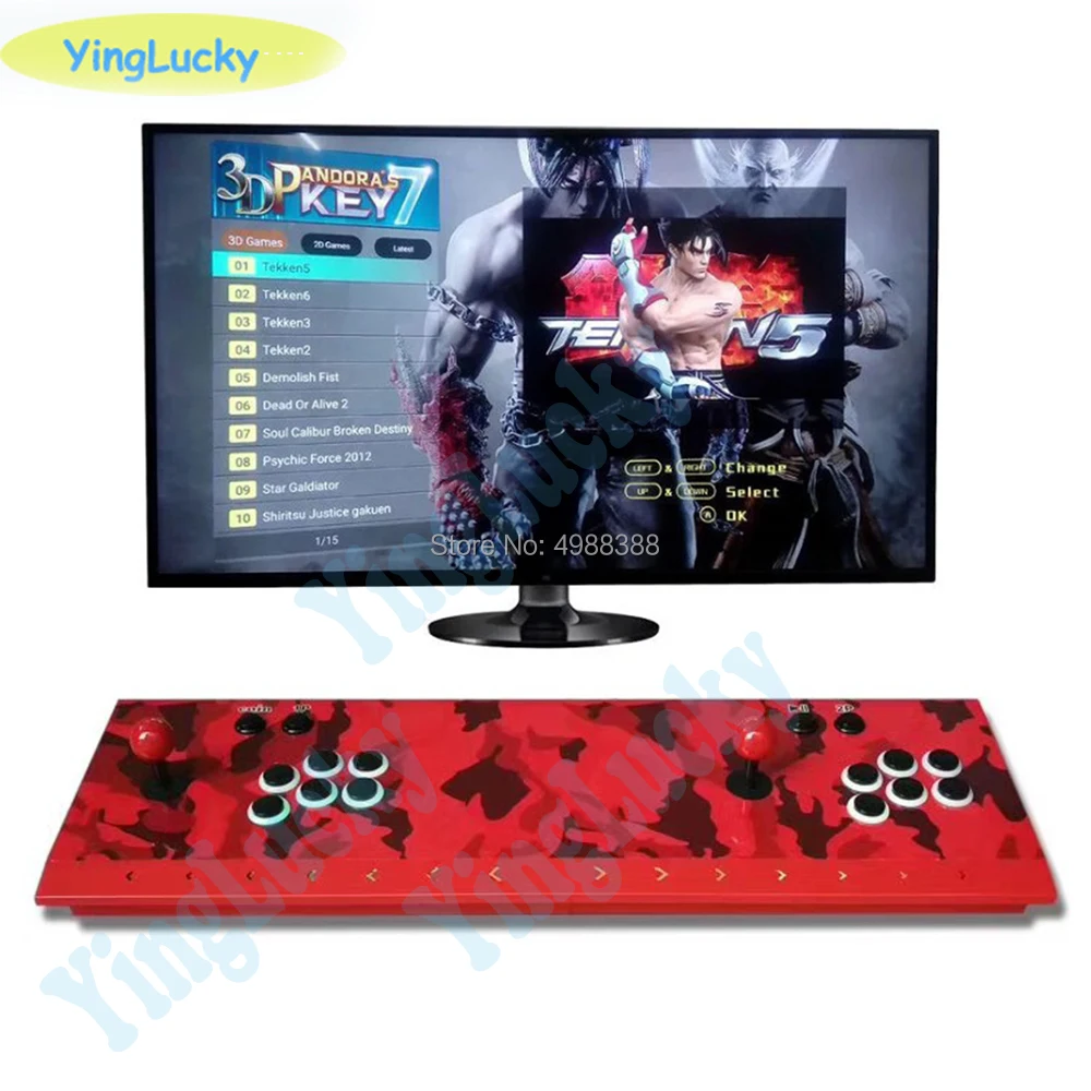 Новинка Pandora Box 3D 2177 в 1 3D ключ 7 коробка аркадная Ретро игровая консоль машина Full HD 1080 HDMI tv PC PS 2 плеер Pandora box 9X& 6